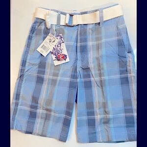 Pacific Blue Boys Plaid Fashion Shorts Size : 6&12